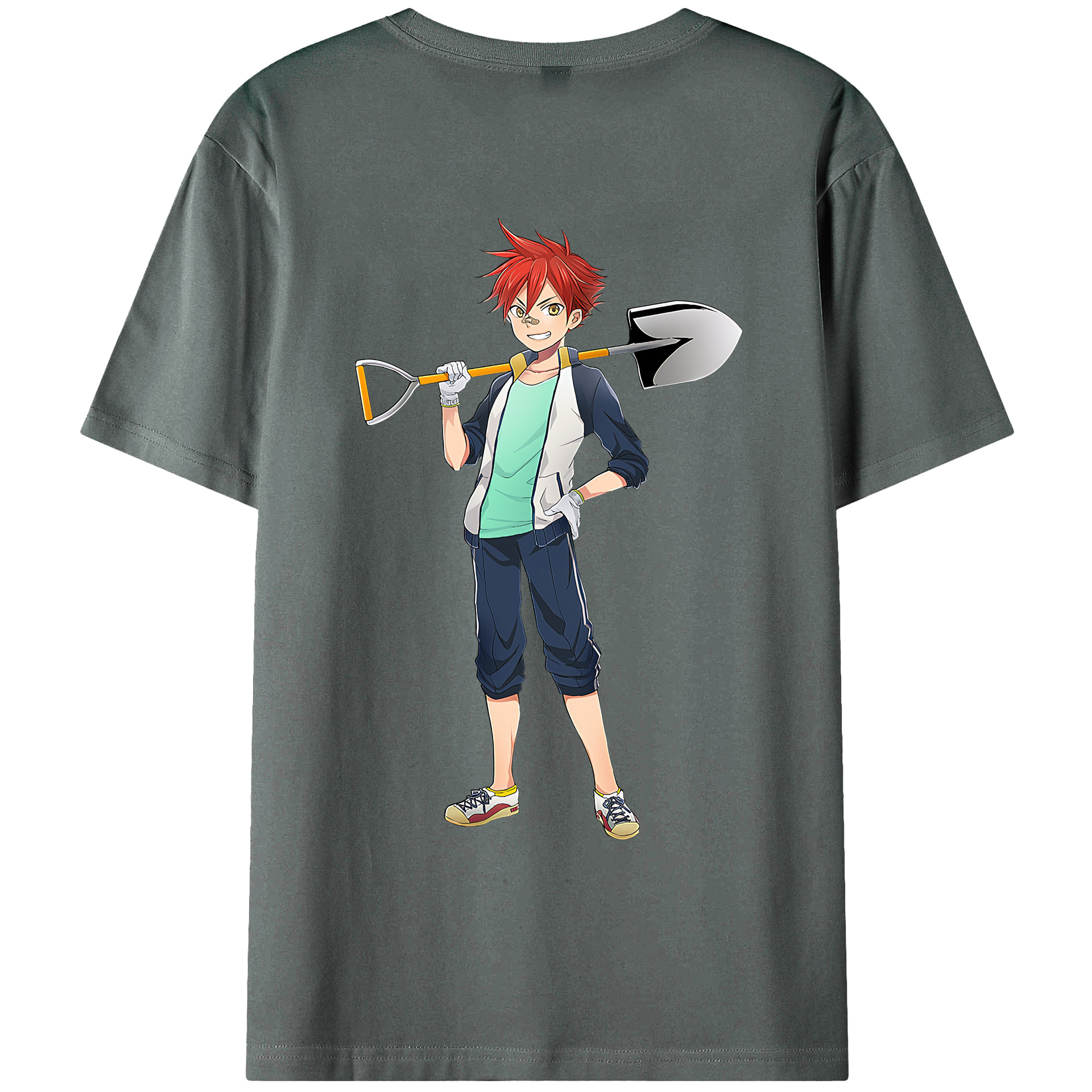 （画像用） 刀剣乱舞 Touken Ranbu 綿100％ メンズ半袖Tシャツ（バックプリント） 通気性